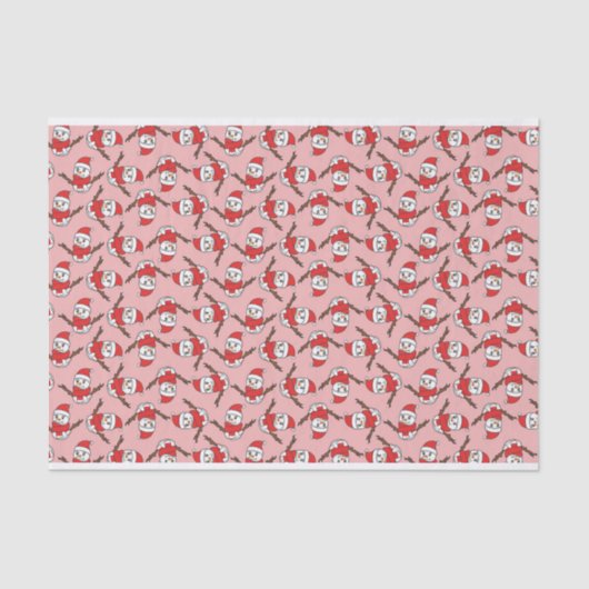 雪だるまパターン 薄葉紙 (正面)