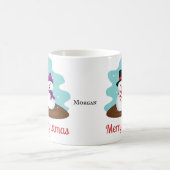 雪だるまパーソナライズされたのクリスマスギフト コーヒーマグカップ (中央)