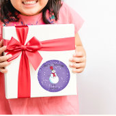 雪だるまパーソナライズされたクリスマス ラウンドシール