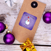 雪だるまパーソナライズされたクリスマス ラウンドシール