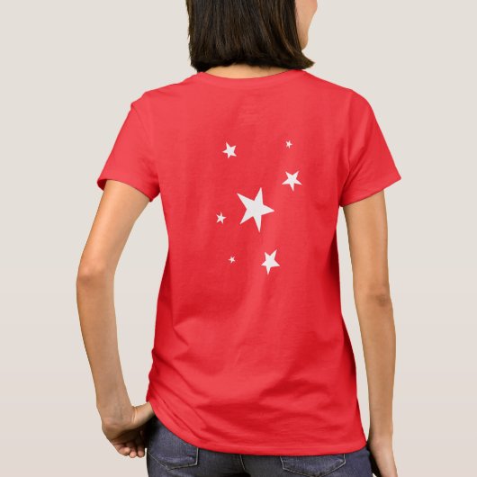 雪だるまパーソナライズされたクリスマス Tシャツ (裏面)
