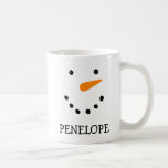 雪だるまパーソナライズされたマグズ コーヒーマグカップ<br><div class="desc">パーソナライズされた雪だるまのマグだ。かわいいホットチョコレートマ子供へグ。</div>