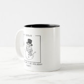 雪だるまパーソナライズされたマグ – スリープ中… ツートーンマグカップ (正面左)