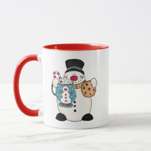 雪だるまパーソナライズされたマグ マグカップ