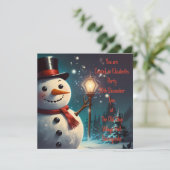 雪だるまパーティーのお誘い - 祭りのカード 招待状 (スタンド正面)