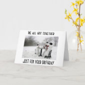 雪だるまパーティーを「誕生日」グループに配置 カード (黄色い花)