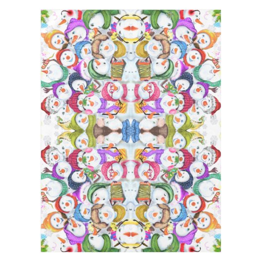 雪だるまパーティークリスマステーブルクロス テーブルクロス (正面)