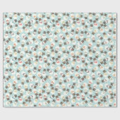 雪だるまパーティーホリデーギフトラップ ラッピングペーパー (フラット)