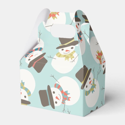 雪だるまパーティーミニギフトボックス フェイバーボックス (正面サイド)