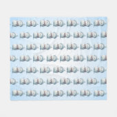 雪だるまパーティー フリースブランケット (正面(横))