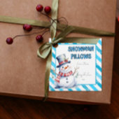 雪だるまピロースクリスマスギフトラベルいけな小妖精や小人 フェイバータグ