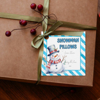 雪だるまピロースクリスマスギフトラベルいけな小妖精や小人 フェイバータグ