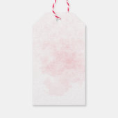 雪だるまピンクの水の色とクリスマス ギフトタグ (裏面)