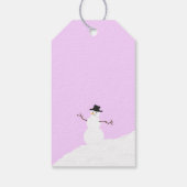 雪だるまピンクメリークリスマスタイオンギフトラベル ギフトタグ (裏面)