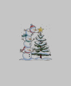 雪だるまピ飾ラミッドのクリスマスツリー (裾)