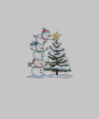 雪だるまピ飾ラミッドのクリスマスツリー (裾)