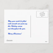 雪だるまファミリおもしろい シーズンポストカード (裏面)