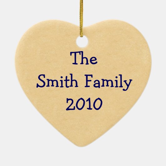 雪だるまファミリクリスマスオーナメント セラミックオーナメント (裏面)