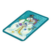 雪だるまファミリークリスマス磁石 マグネット (左側)