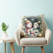 雪だるまファミリークリスマス クッション (椅子)