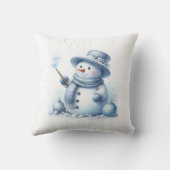 雪だるまファミリーダブルサイドピロー – 2枚 クッション (裏面)