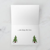 雪だるまファミリーハッピーニューイヤーホリデーカード シーズンカード (内部)