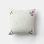 雪だるまファミリーパーソナライズされたクリスマス クッション (裏面)