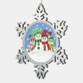 雪だるまファミリーペーターオーナメント スノーフレークピューターオーナメント (右)