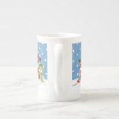 雪だるまファミリー骨中国マグカップ ボーンチャイナマグカップ (裏面)