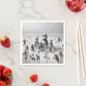 雪だるまファミリー スタンダードカクテルナプキン (インサイチュ)