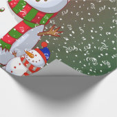 雪だるまファミリー –  ラッピングペーパー (角)