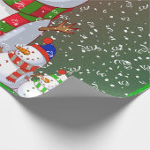 雪だるまファミリー –  ラッピングペーパー (角)