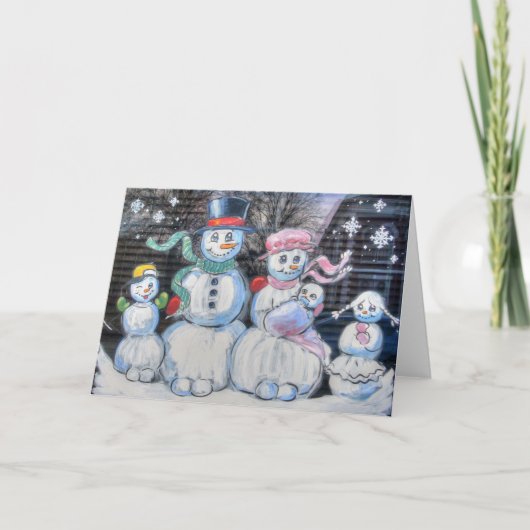 雪だるまファミリ シーズンカード (正面)