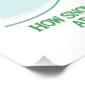 雪だるまファルトおもしろいスノーフレーク ポスター (コーナー)