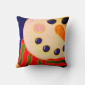 雪だるまファンキー抽象芸術クリスマスアート クッション (裏面)