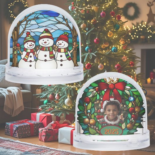 雪だるまフェイク系ステンドグラス