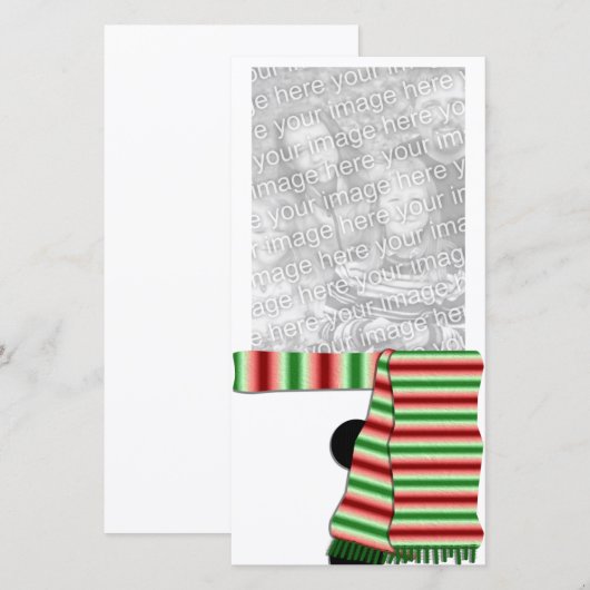 雪だるまフォトカード (正面/裏面)