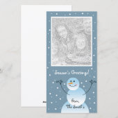 雪だるまフォトカード シーズンカード (正面/裏面)