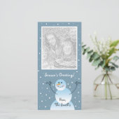 雪だるまフォトカード シーズンカード (スタンド正面)