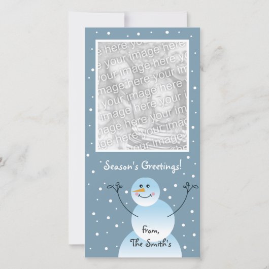雪だるまフォトカード シーズンカード (正面)