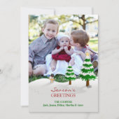 雪だるまフォトシーズンのグリーティングカード シーズンカード (正面)