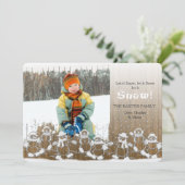 雪だるまフォトホリデーカード シーズンカード (スタンド正面)