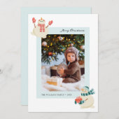 雪だるまフォトホリデーカード シーズンカード (正面/裏面)