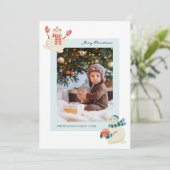 雪だるまフォトホリデーカード シーズンカード (スタンド正面)