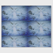 雪だるまフォト光沢ラッピング紙 ラッピングペーパー (フラット)