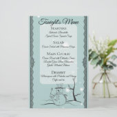 雪だるまフォークケータリングクリスマスディナーメニュー 便箋 (スタンド正面)