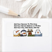 雪だるまフレンドパーソナライズされた差出人住所ラベル ラベル (インサイチュ)