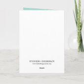 雪だるまフレンドリー北極ブルー非写真の休日 シーズンカード (裏面)