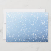 雪だるまブルーシーズンズグリーティングクリスマス シーズンカード (裏面)