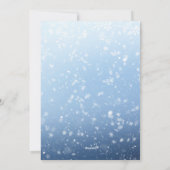 雪だるまブルーホワイトシーズンズグリーティングクリスマス シーズンカード (裏面)